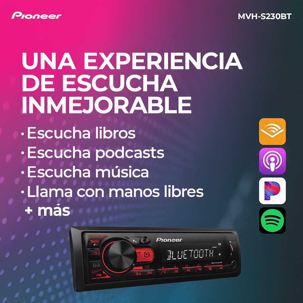 Radio Estéreo Bluetooth para Auto